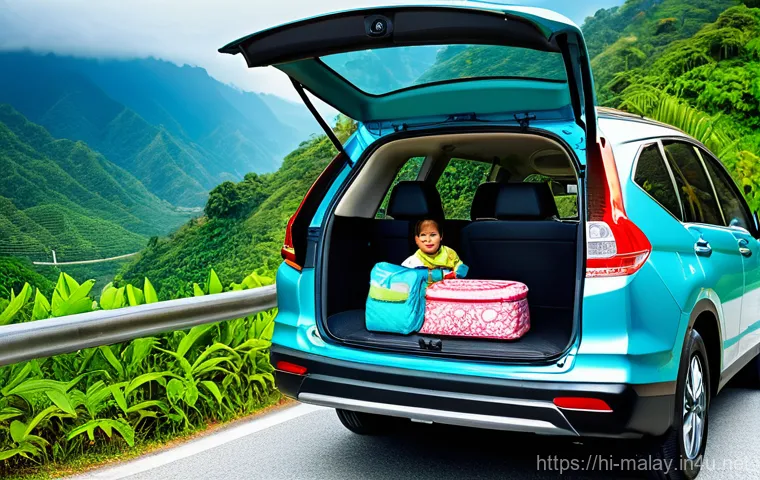 말레이시아 여행 중 자동차 렌탈 팁 - **Image Prompt 1: Family Road Trip in the Mountains**
    "A cheerful Indian family, consisting of a...
