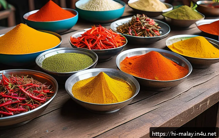 말레이시아 현지식과 서양식 레스토랑 비교 - A vibrant Malaysian street food market scene showcasing colorful plates of local dishes richly garni...